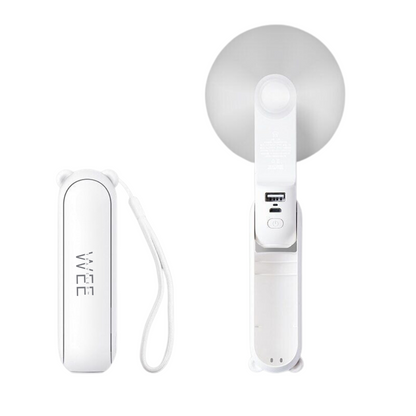 Portable Fan Mini Handheld Fan with Power Bank Flashlight Feature
