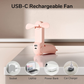Portable Fan Mini Handheld Fan with Power Bank Flashlight Feature